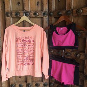 Dance attire. Shirt, top and shorts.